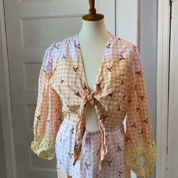 River Island Tie Front Maxi Dress, Size 12 - Picture 3 of 16